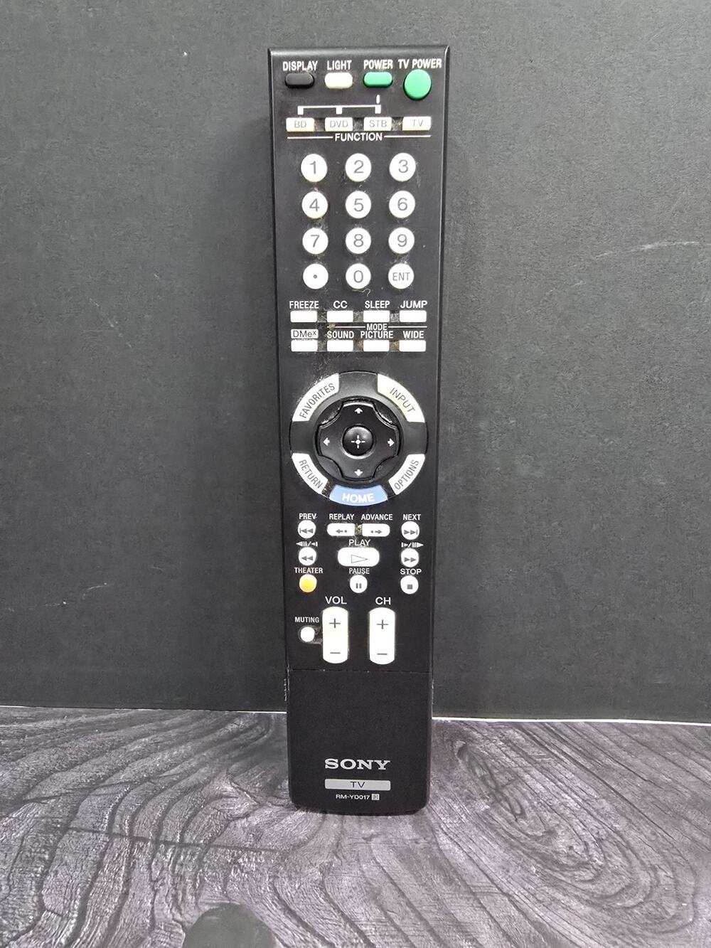 Genuine OEM Sony RM-YD017 TV Remote Control | Bravia LCD HDTV | Tested Excellent